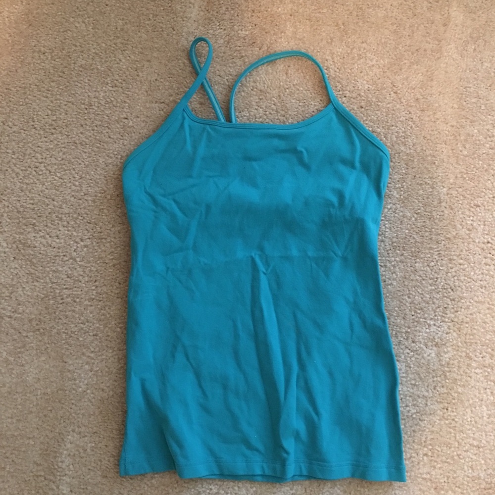 Lululemon Power Y Blue Tank Size 6